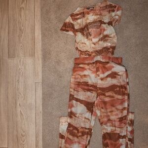 Shades of Brown Stylish Two Piece Pants Set | Fashion Nova Sz S